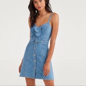 7 for all mankind Double Bow-Front Denim Dress